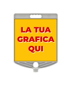 Cartello segnaletico bifacciale in plastica  per paletti, transenne e coni codice ZEP