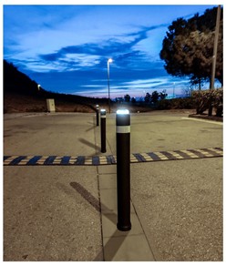 Paletto flessibile in poliuretano con luce led solare  A-BLEN Led Solar