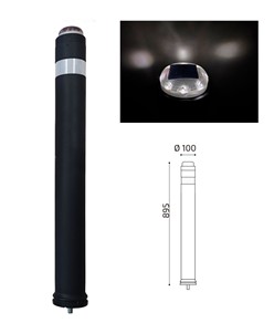 Paletto flessibile in poliuretano con luce led solare  A-BLEN Led Solar