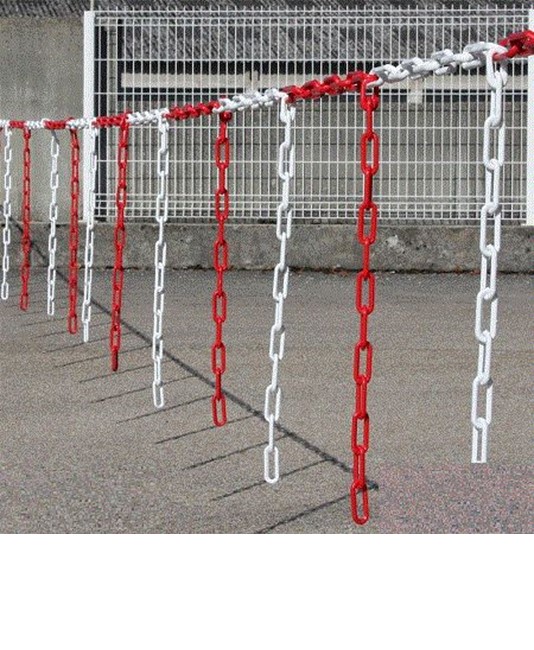 Barriera di delimitazione con catene verticali Barriera di delimitazione con catene verticali