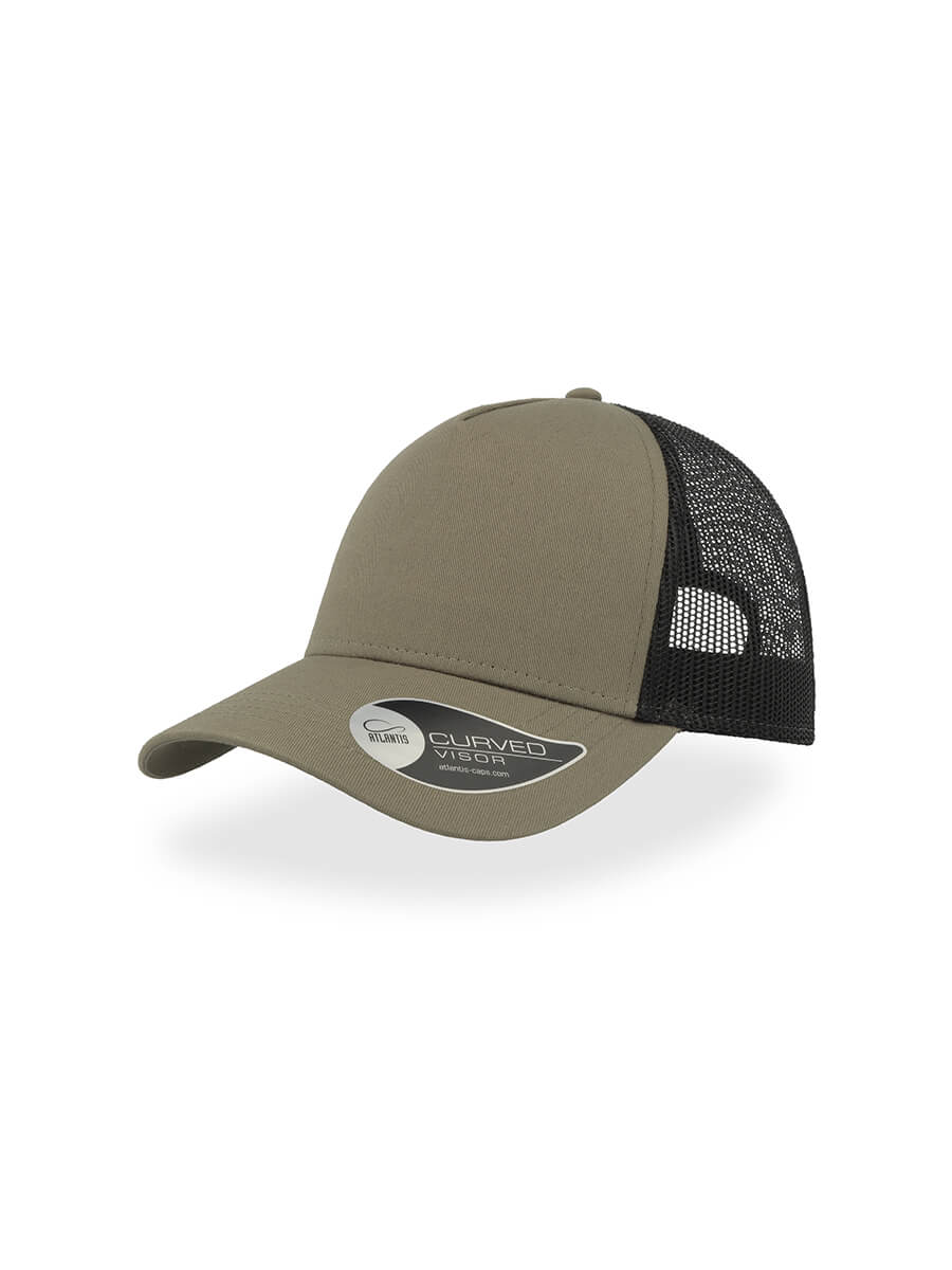 CAPPELLO VISIERA CURVA 5 PANNELLI MESH POSTERIORE Atlantis