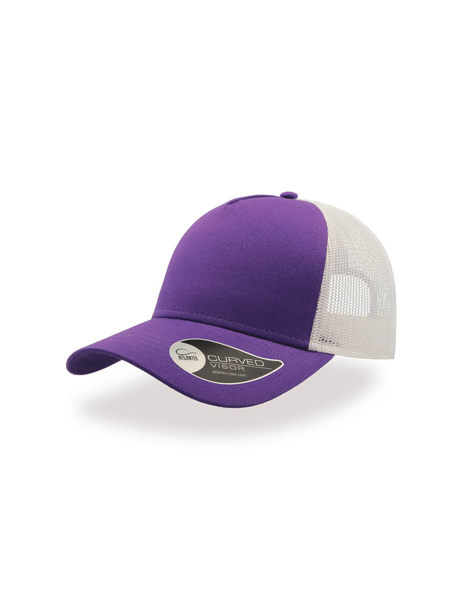 CAPPELLO VISIERA CURVA 5 PANNELLI MESH POSTERIORE Atlantis