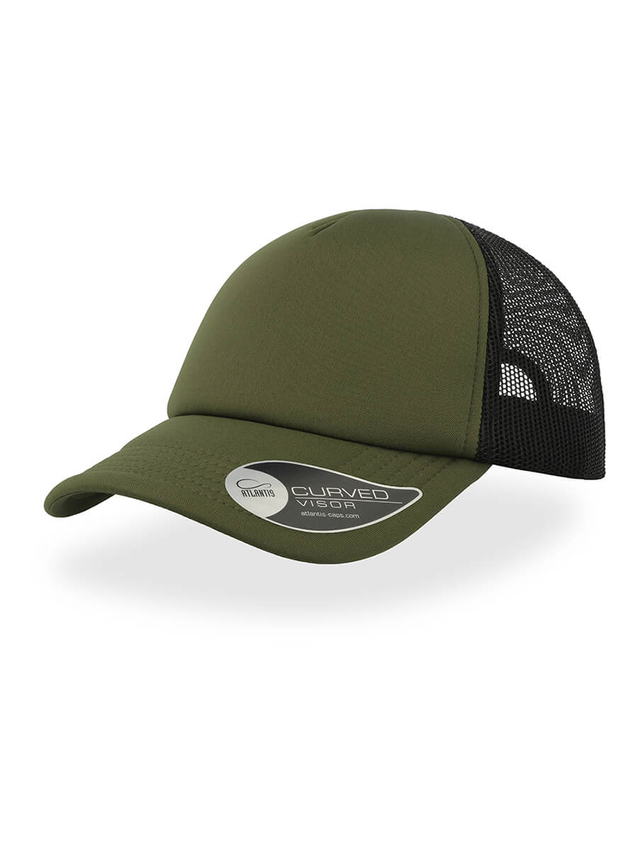 CAPPELLO VISIERA CURVA 5 PANNELLI MESH POSTERIORE Atlantis