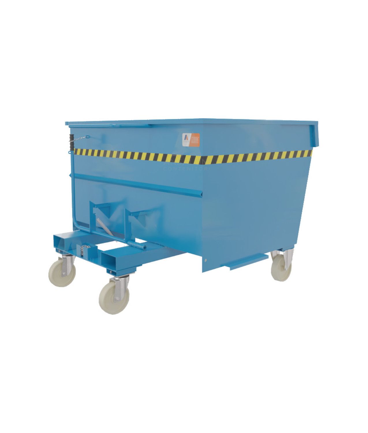 Benna ribaltabile con ruote