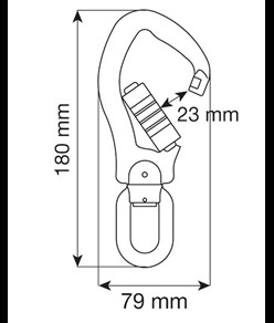 SWIVEL ALU HOOK 3LOCK - Connettore Camp