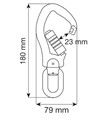 SWIVEL ALU HOOK 3LOCK - Connettore Camp SWIVEL ALU HOOK 3LOCK - Connettore Camp