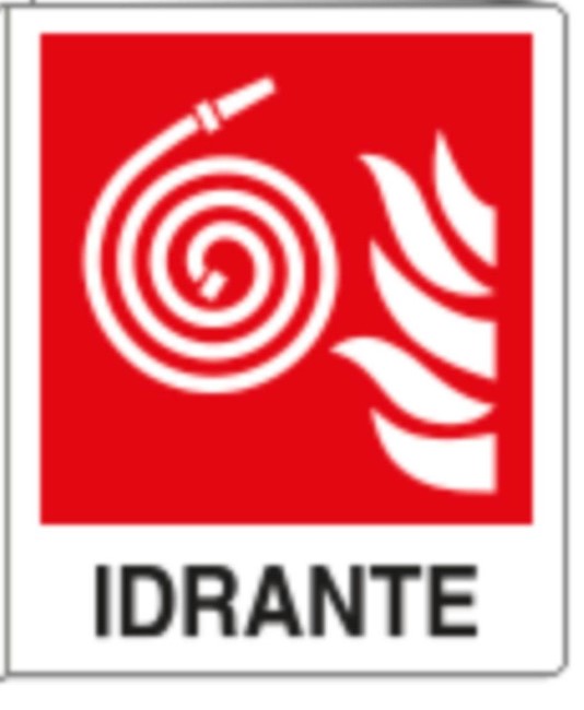 Cartello con scritta 'idrante' Cartello con scritta 'idrante'