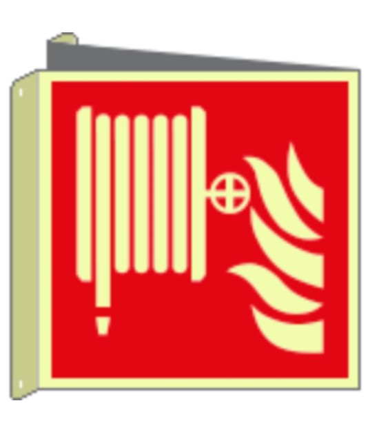 Cartello bifacciale fotoluminescente 'lancia antincendio'  Din Plus Cartello bifacciale fotoluminescente 'lancia antincendio'  Din Plus