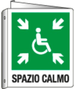 Cartello bifacciale 'spazio calmo'