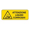Cartello 'attenzione liquidi corrosivi Cartello 'attenzione liquidi corrosivi