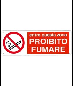 Cartello 'entro questa zona proibito fumare'