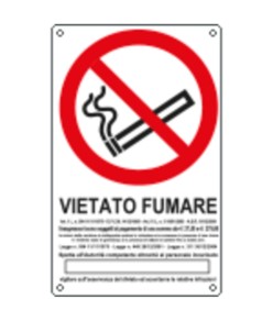 Cartello di divieto 'vietato fumare'