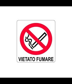 Cartello di divieto 'vietato fumare'