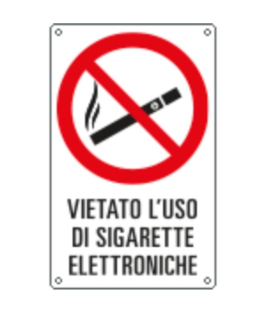 Cartello di divieto 'vietato l'uso di sigarette elettroniche' Cartello di divieto 'vietato l'uso di sigarette elettroniche'
