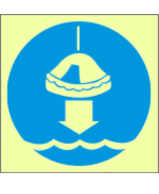 cartelli di obbligo marittimo fotoluminescente simbolo norme zattera di salvataggio cartelli di obbligo marittimo fotoluminescente simbolo norme zattera di salvataggio