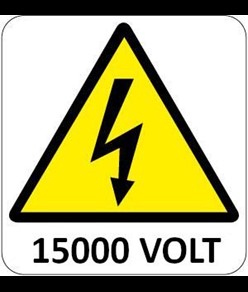 Cartello di pericolo '15000 volt'