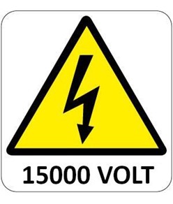 Cartello di pericolo '15000 volt'