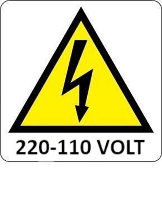 Cartello di pericolo '220-110 volt'