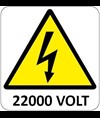 Cartello di pericolo '22000 volt'