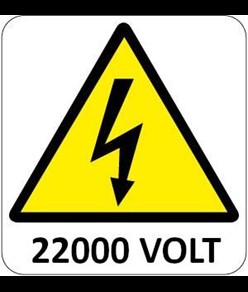 Cartello di pericolo '22000 volt'