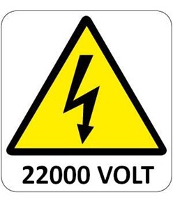 Cartello di pericolo '22000 volt'