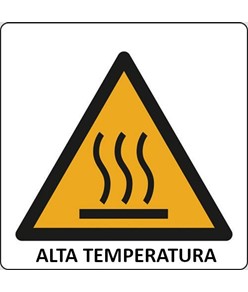Cartello di pericolo 'alta temperatura'