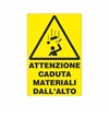 Cartello 'attenzione caduta materiali dall'alto' Cartello 'attenzione caduta materiali dall'alto'