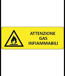 Cartello 'attenzione gas infiammabili'