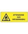 Cartello 'attenzione gas infiammabili' Cartello 'attenzione gas infiammabili'