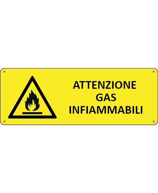 Cartello 'attenzione gas infiammabili' Cartello 'attenzione gas infiammabili'