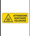 Cartello di pericolo  'Attenzione sostanze velenose'