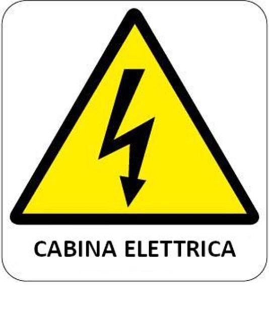 Cartello di pericolo 'cabina elettrica' Cartello di pericolo 'cabina elettrica'