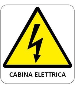 Cartello di pericolo 'cabina elettrica'
