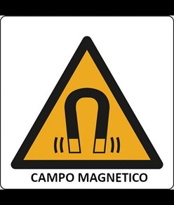 Cartello di pericolo 'campo magnetico'