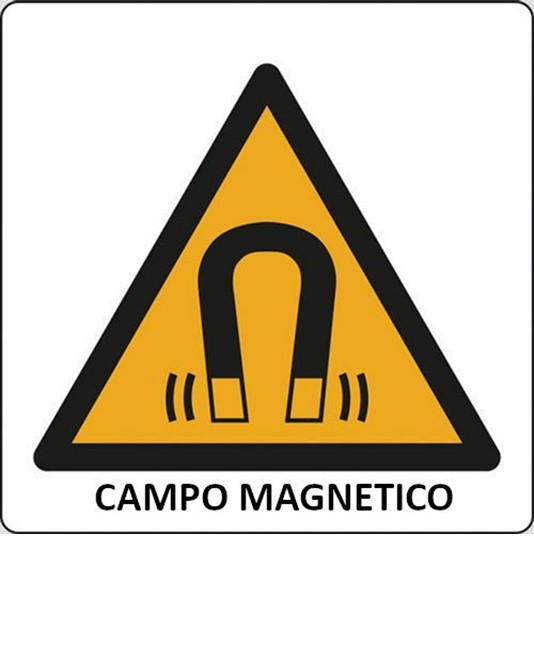 Cartello di pericolo 'campo magnetico' Cartello di pericolo 'campo magnetico'