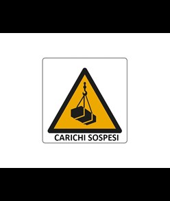 Cartello di pericolo 'carichi sospesi'