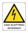 Cartello di pericolo 'cavi elettrici interrati'