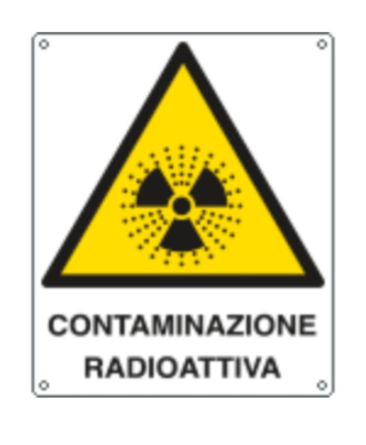 Cartello di pericolo 'contaminazione radioattiva' Cartello di pericolo 'contaminazione radioattiva'