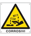 Cartello di pericolo 'corrosivi'