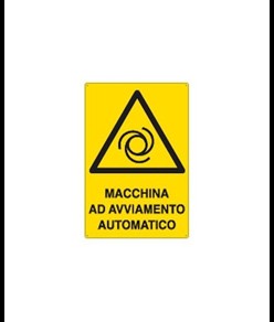Cartello 'macchina ad avviamento automatico'