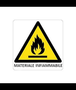 Cartello di pericolo 'materiale infiammabile'