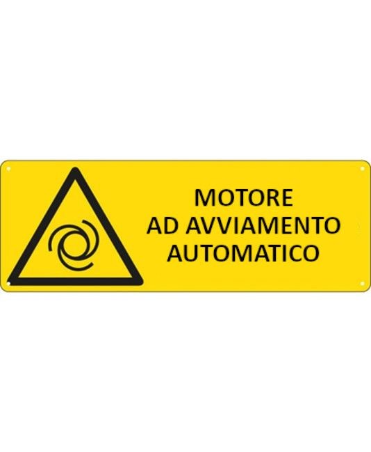 Cartello 'motore ad avviamento automatico' Cartello 'motore ad avviamento automatico'