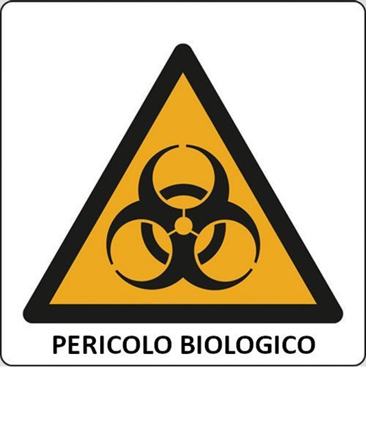 Cartello di pericolo 'pericolo biologico' Cartello di pericolo 'pericolo biologico'