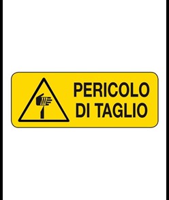 Cartello 'pericolo di taglio'