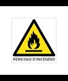 Cartello di pericolo 'pericolo d'incendio'