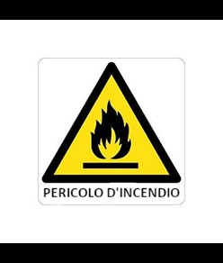 Cartello di pericolo 'pericolo d'incendio'