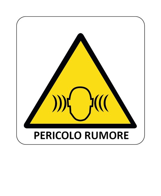 Cartello di pericolo 'pericolo rumore' Cartello di pericolo 'pericolo rumore'