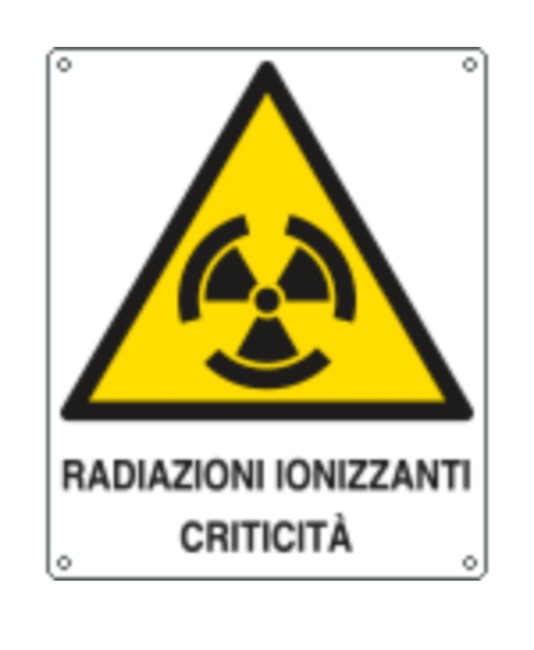 Cartello di pericolo 'radiazioni ionizzanti criticità' Cartello di pericolo 'radiazioni ionizzanti criticità'