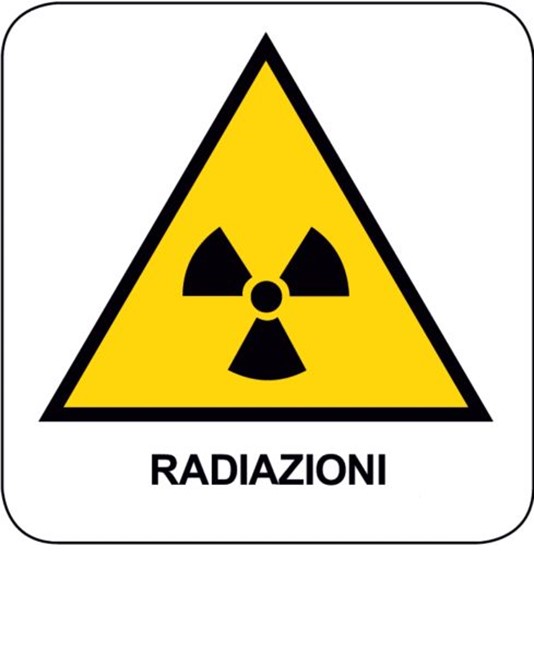 Cartello di pericolo 'radiazioni'