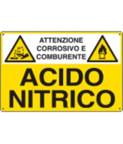 Cartello  " acido nitrico"